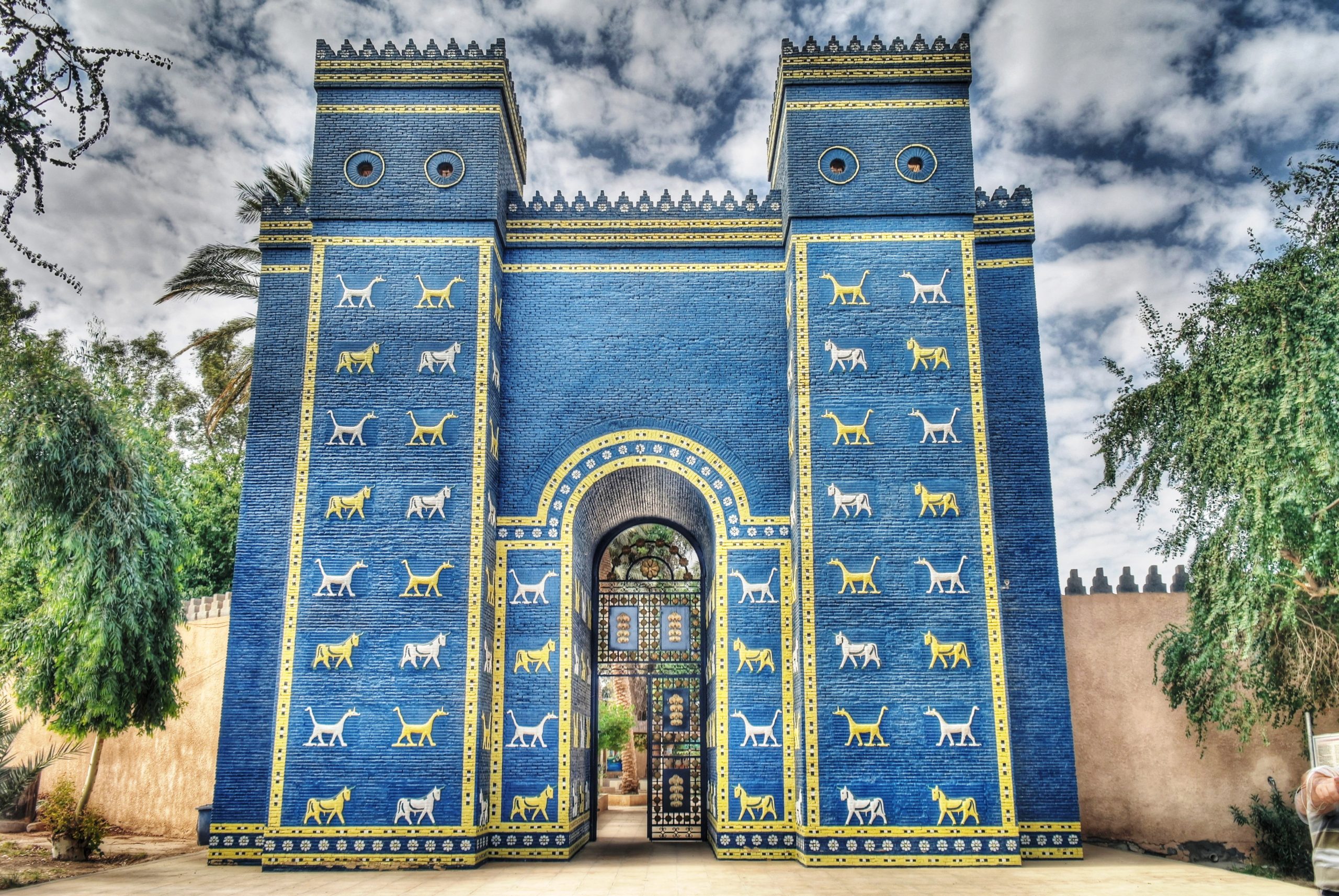 The ruins of Babylon on a dark cloudy day, an image that could cause someone to say ‘what is going on in our world today’. 